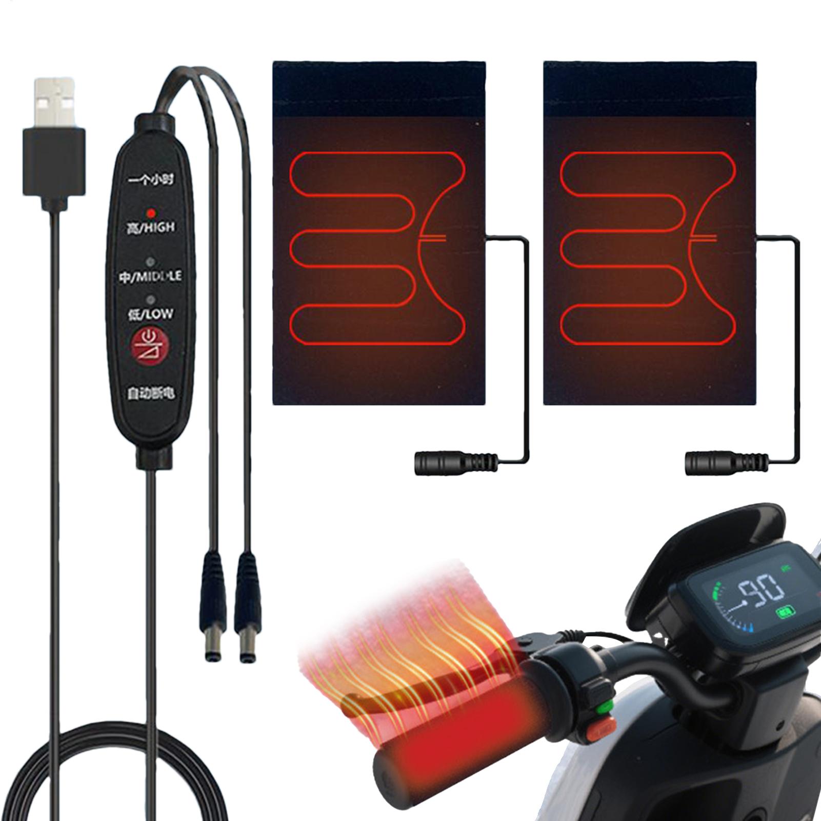 Handlebar Grip Heated - Punhos aquecidos para motocicleta, 5v, punho
