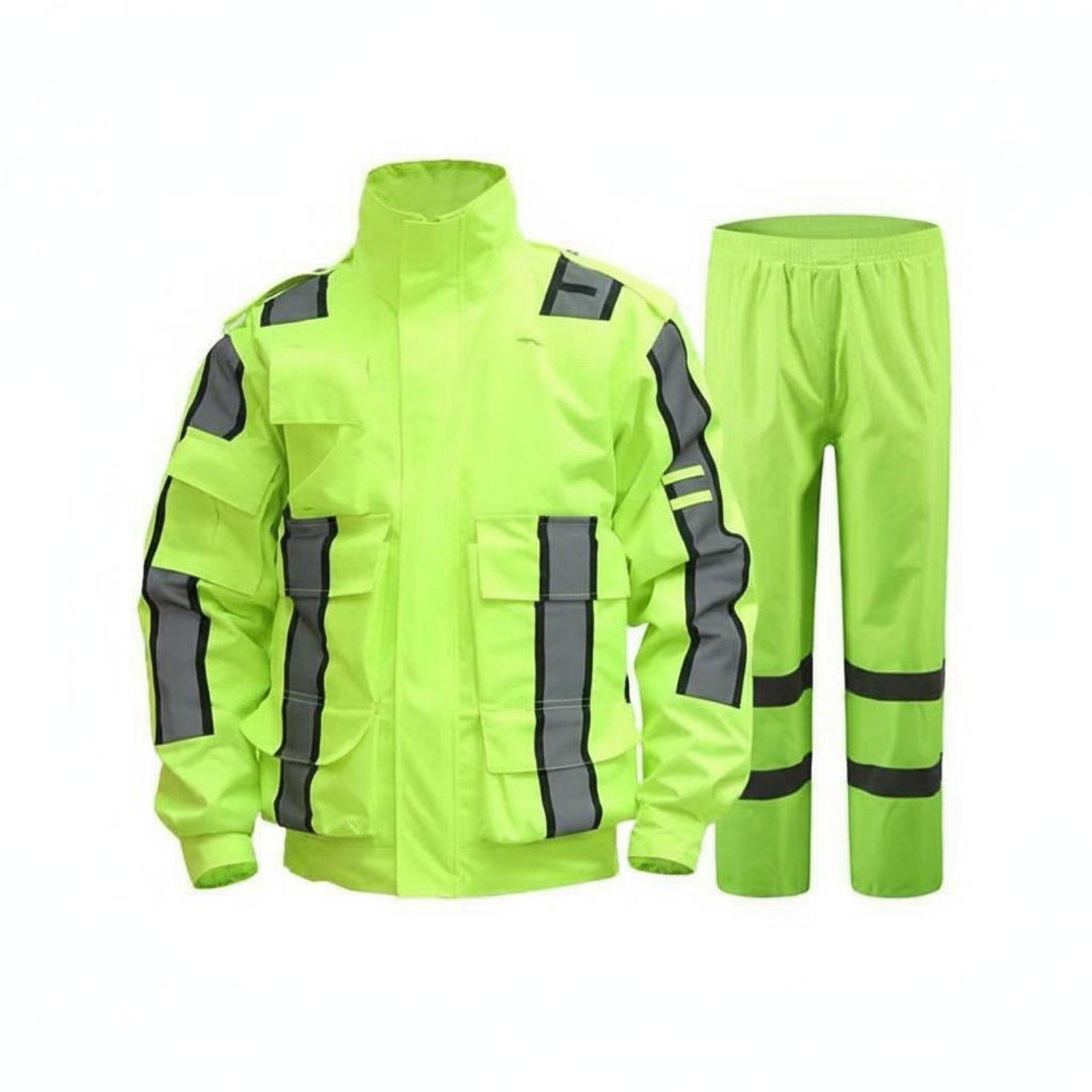Motorcycle Gear Jacket - Conjunto de Chuva Refletivo de Alta