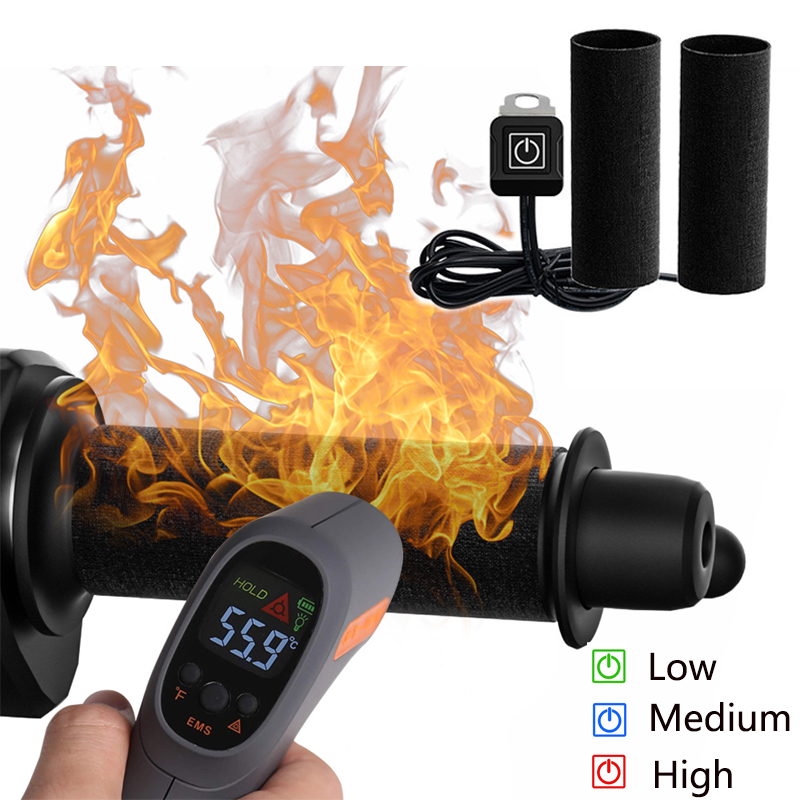 Handlebar Grip Heated - Motocicleta aquecida Hand Grips, impermeável, térmica,