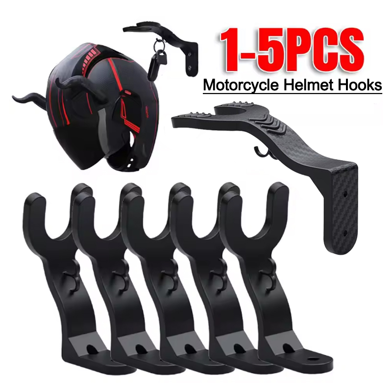 Motorcycle Gear Wall Mount - 1-5 pçs gancho de capacete da