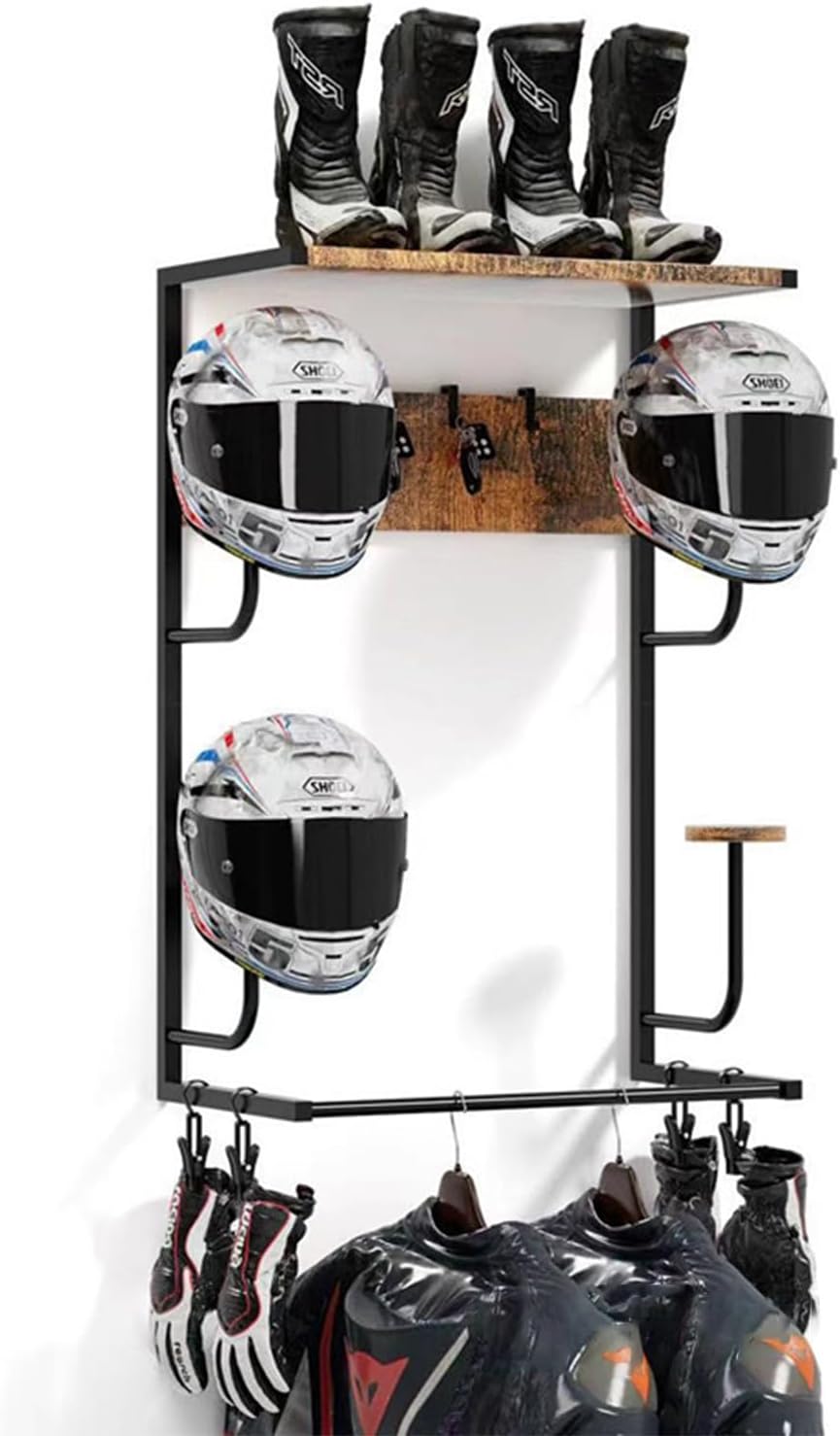 Motorcycle Gear Wall Mount - Suporte para capacete de motocicleta, suporte