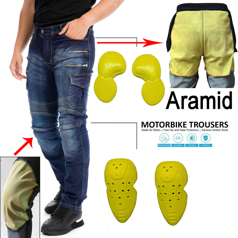 Motorcycle Gear Blue - Calças de motociclista pretas, com fecho,
