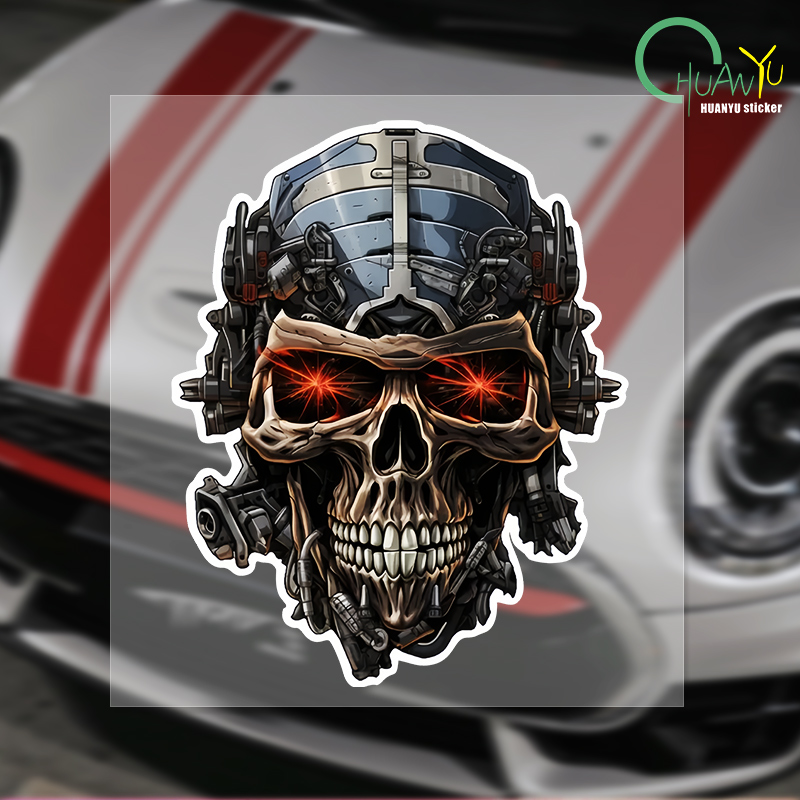 Motorcycle Gear Pattern - Impermeável esqueleto cabeça carro adesivos, Auto