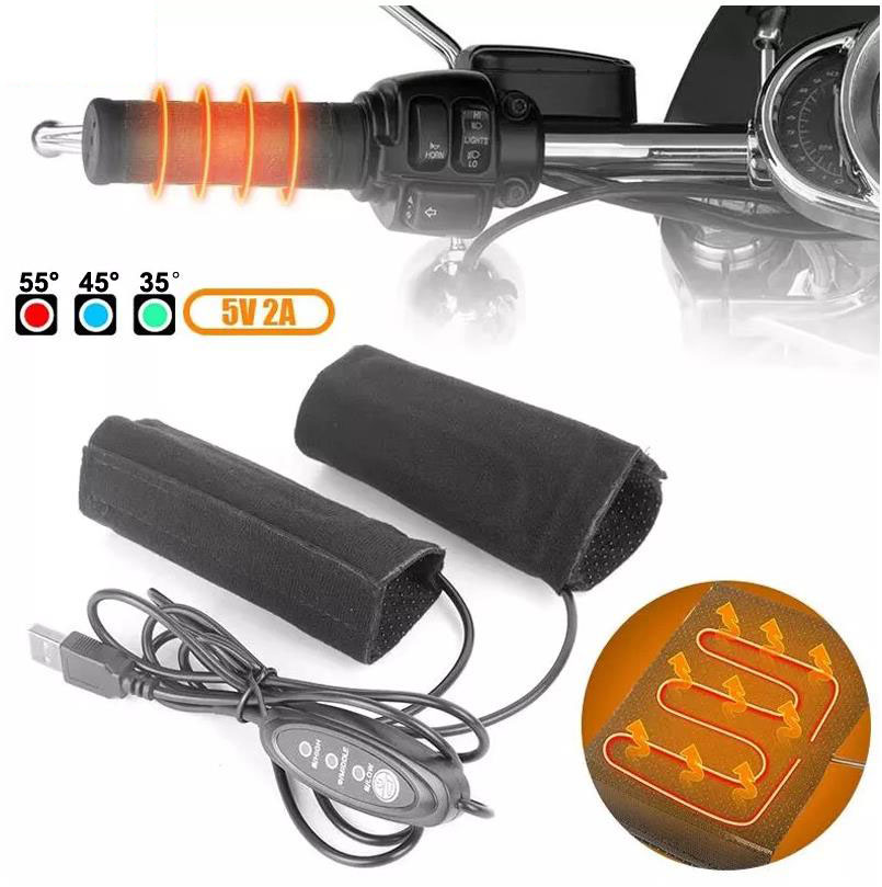 5v 2a motocicleta aquecida han - Handlebar Grip Heated avaliação e preço