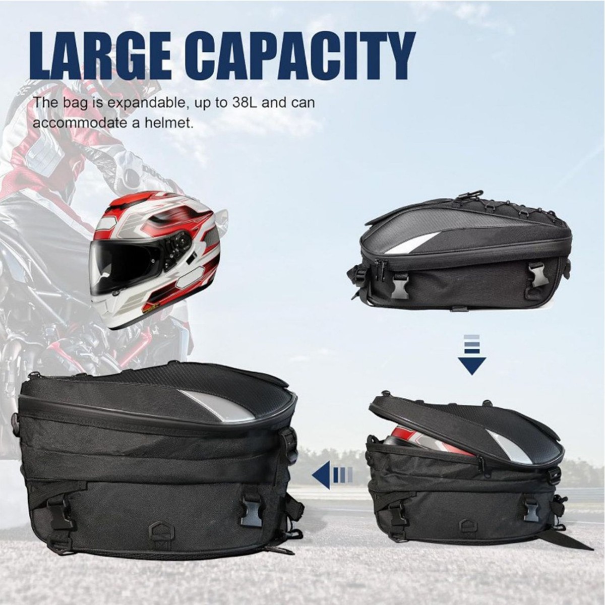 Mochila para capacete de motoc - Motorcycle Gear With Airbag avaliação e preço