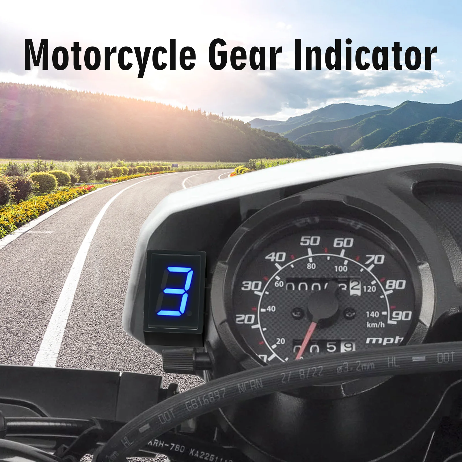 Indicador Digital de Marcha Un - Motorcycle Gear Blue avaliação e preço