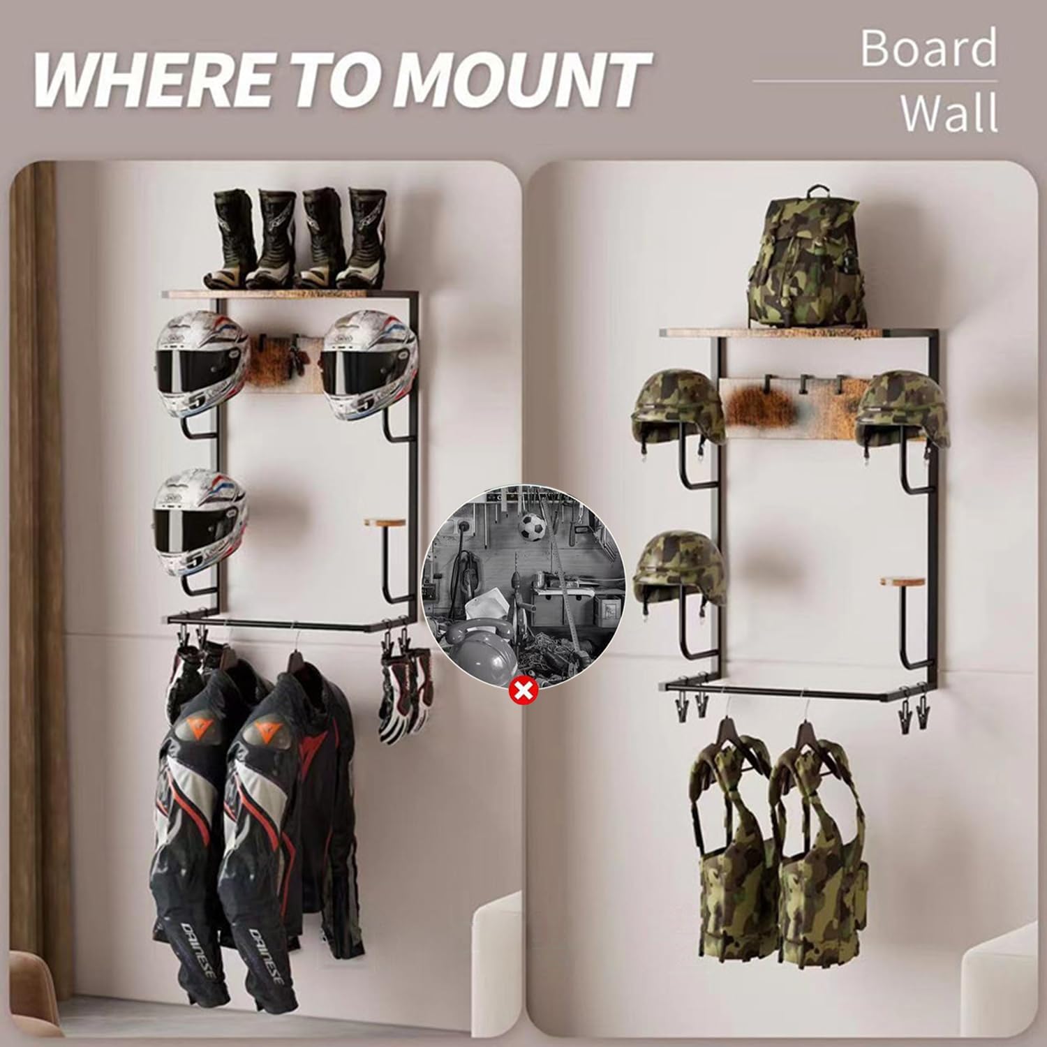 Suporte para capacete de motoc - Motorcycle Gear Wall Mount avaliação e preço