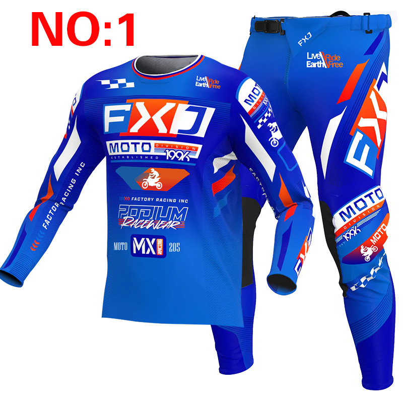 2025 FXJ motocross camisa e ca - Motorcycle Gear Blue avaliação e preço