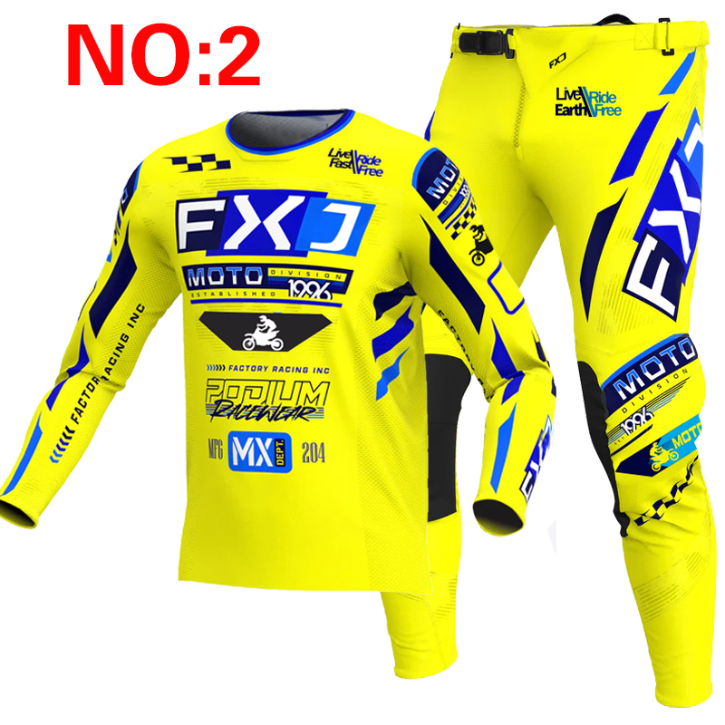 2025 FXJ motocross camisa e ca - Motorcycle Gear Blue avaliação e preço