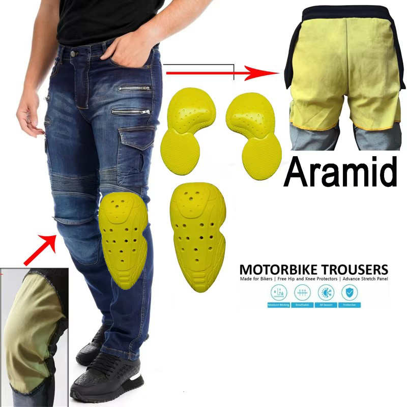Calças de Motocicleta em Arami - Motorcycle Gear Blue avaliação e preço